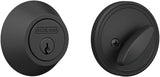 Dexter by Schlage JD60622 matte black single cylinder deadbolt