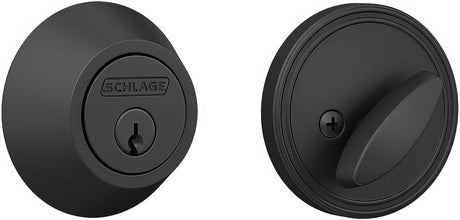 Dexter by Schlage JD60622 matte black single cylinder deadbolt