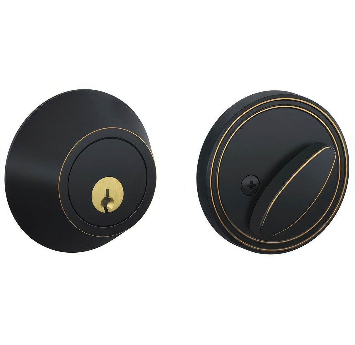 Dexter by Schlage JD60716 aged bronze single cylinder deadbolt