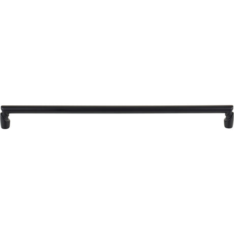 Top Knobs TK3137BLK Florham 12" Center to Center Bar Pull Flat Black