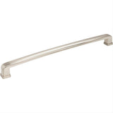 Jeffrey Alexander 1092-12SN-12 Milan 1 12-13/16" Zinc Appliance & Cabinet Pull Satin Nickel