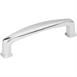 Jeffrey Alexander 1092PC 1092 Milan 1 4-1/4" Zinc Plain Square Cabinet Pull Polished Chrome