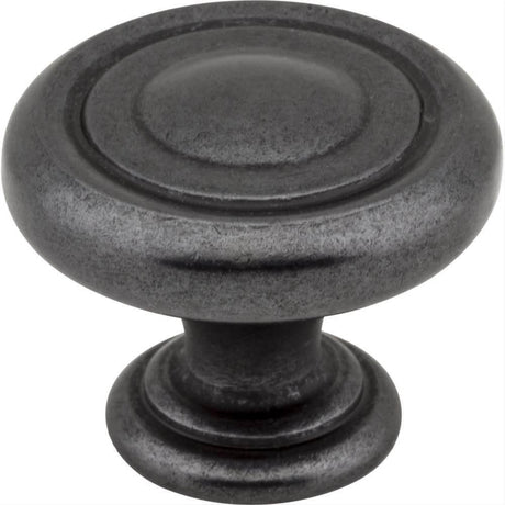 Jeffrey Alexander 117DACM 117 Bremen 1 1-1/4" Zinc Cabinet Knob Gun Metal