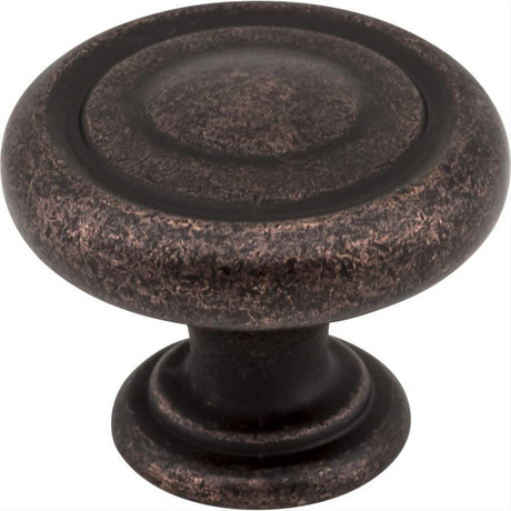 Jeffrey Alexander 117DMAC 117 Bremen 1 1-1/4" Zinc Cabinet Knob Distressed Oil Rubbed Bronze