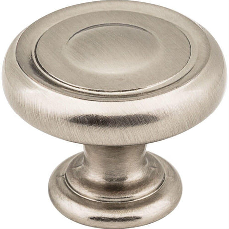 Jeffrey Alexander 117SN 117 Bremen 1 1-1/4" Zinc Cabinet Knob Satin Nickel