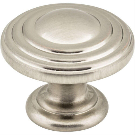 Jeffrey Alexander 137SN 137 Bremen 2 1-1/4" Zinc Stacked Cabinet Knob Satin Nickel