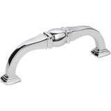 Jeffrey Alexander 188-96PC-96 Katharine 4-3/8" Zinc Cabinet Pull Polished Chrome