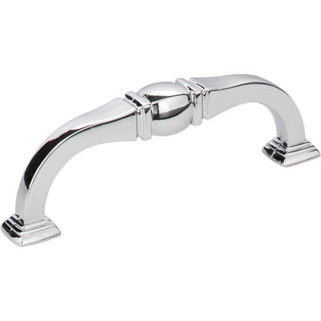 Jeffrey Alexander 188-96PC-96 Katharine 4-3/8" Zinc Cabinet Pull Polished Chrome