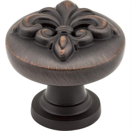 Jeffrey Alexander 218DBAC 218 Lafayette 1-3/8" Zinc Fleur-de-lis Cabinet Knob Brushed Oil Rubbed Bronze