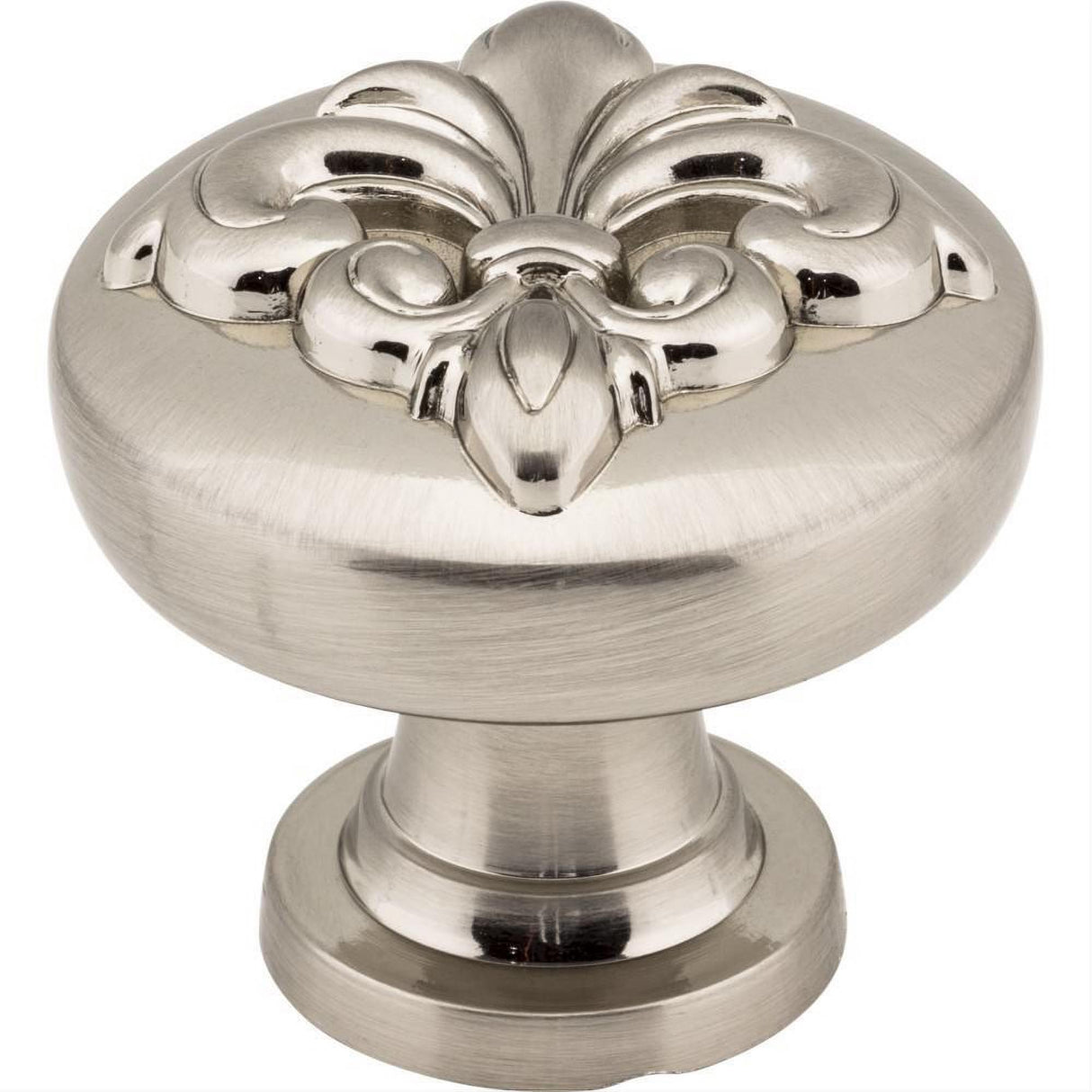 Jeffrey Alexander 218SN 218 Lafayette 1-3/8" Zinc Fleur-de-lis Cabinet Knob Satin Nickel