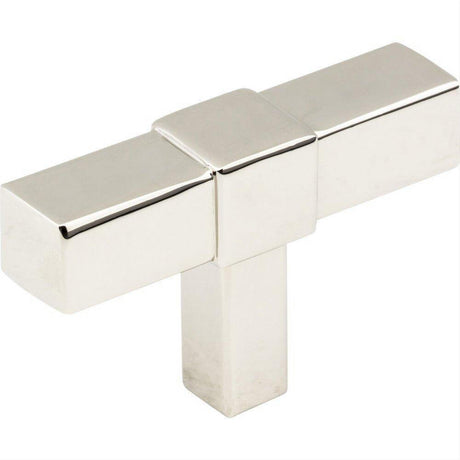 Jeffrey Alexander 293T-NI Zane 2" Zinc Cabinet T-Shaped Cabinet Knob Polished Nickel