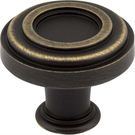Jeffrey Alexander 317ABSB 317 Lafayette 1-3/8" Zinc Cabinet Knob Antique Brushed Satin Brass