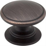 Jeffrey Alexander 3980-DBAC Durham 1-1/4" Zinc Cabinet Knob Brushed Oil Rubbed Bronze