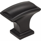 Jeffrey Alexander 435L-MB Annadale 1-1/2" Zinc Rectangle Pillow Top Cabinet Knob Matte Black