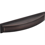 Jeffrey Alexander 436-128DBAC-128 Annadale 6-1/4" Zinc Pillow Top Cabinet Cup Pull Brushed Oil Rubbed Bronze