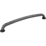 Jeffrey Alexander 527-12SIM-12 Bremen 1 13-1/16" Zinc Appliance & Cabinet Pull Distressed Antique Silver