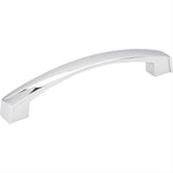 Jeffrey Alexander 549-128PC-128 Merrick 5-1/2" Zinc Cabinet Pull Polished Chrome