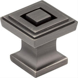 Jeffrey Alexander 585BNBDL 585 Delmar 1" Zinc Cabinet Knob Brushed Pewter
