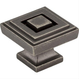 Jeffrey Alexander 585L-DP Delmar 1-1/4" Zinc Large Cabinet Knob Distressed Pewter