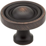 Jeffrey Alexander 818DBAC 818 Bella 1-3/8" Zinc Round Cabinet Knob Brushed Oil Rubbed Bronze