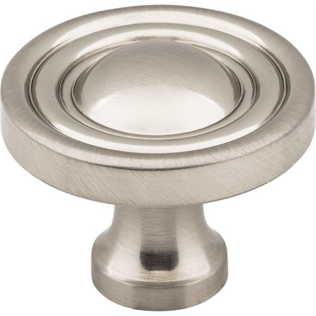 Jeffrey Alexander 818SN 818 Bella 1-3/8" Zinc Round Cabinet Knob Satin Nickel