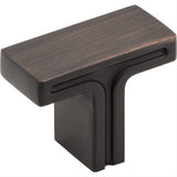 Jeffrey Alexander 867DBAC 867 Anwick 1-3/8" Zinc Rectangle Cabinet Knob Brushed Oil Rubbed Bronze