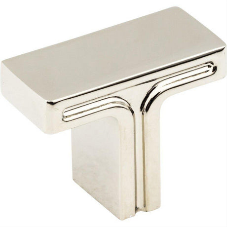 Jeffrey Alexander 867NI 867 Anwick 1-3/8" Zinc Rectangle Cabinet Knob Polished Nickel