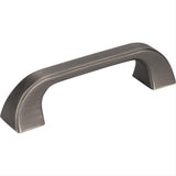 Jeffrey Alexander 972-96BNBDL-96 Marlo 4-1/2" Zinc Cabinet Pull Brushed Pewter