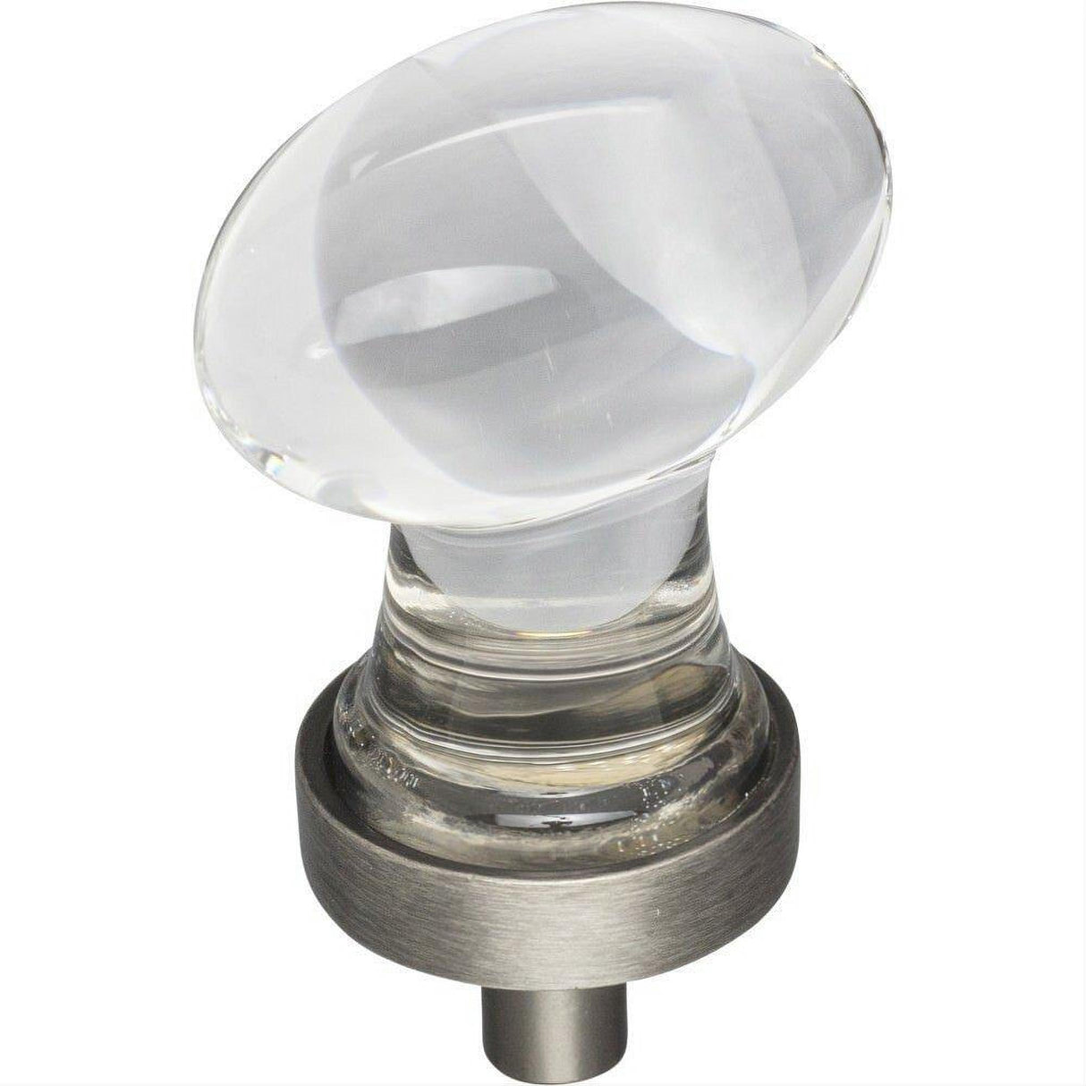 Jeffrey Alexander G110BNBDL G110 Harlow 1-1/4" Zinc Small Football Glass Cabinet Knob Brushed Pewter