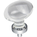 Jeffrey Alexander G110L-PC Harlow 1-5/8" Zinc Large Football Glass Cabinet Knob Polished Chrome
