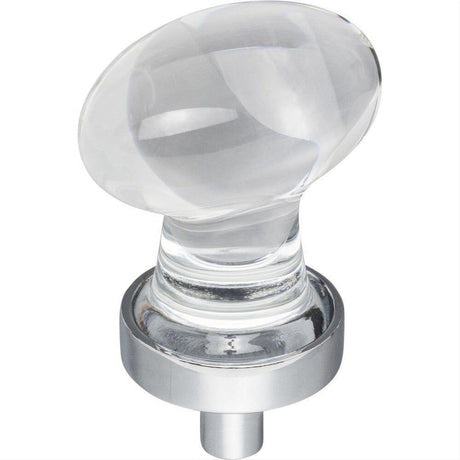 Jeffrey Alexander G110PC G110 Harlow 1-1/4" Zinc Small Football Glass Cabinet Knob Polished Chrome