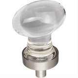 Jeffrey Alexander G110SN G110 Harlow 1-1/4" Zinc Small Football Glass Cabinet Knob Satin Nickel