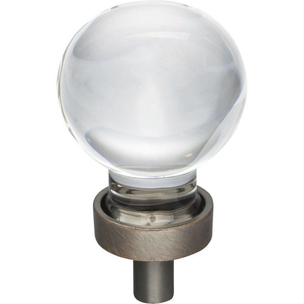 Jeffrey Alexander G130DBAC G130 Harlow 1-1/16" Zinc Small Sphere Glass Cabinet Knob Brushed Oil Rubbed Bronze