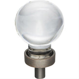 Jeffrey Alexander G130DBAC G130 Harlow 1-1/16" Zinc Small Sphere Glass Cabinet Knob Brushed Oil Rubbed Bronze