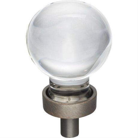 Jeffrey Alexander G130DBAC G130 Harlow 1-1/16" Zinc Small Sphere Glass Cabinet Knob Brushed Oil Rubbed Bronze