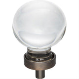 Jeffrey Alexander G130L-DBAC Harlow 1-3/8" Zinc Large Sphere Glass Cabinet Knob Brushed Oil Rubbed Bronze