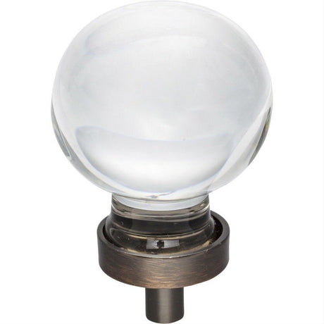 Jeffrey Alexander G130L-DBAC Harlow 1-3/8" Zinc Large Sphere Glass Cabinet Knob Brushed Oil Rubbed Bronze