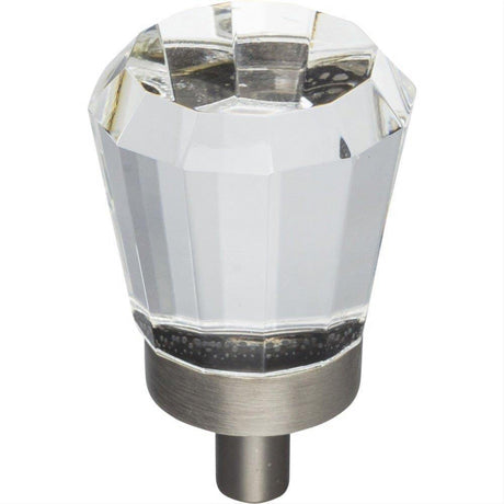 Jeffrey Alexander G150BNBDL G150 Harlow 1" Zinc Small Tapered Glass Cabinet Knob Brushed Pewter