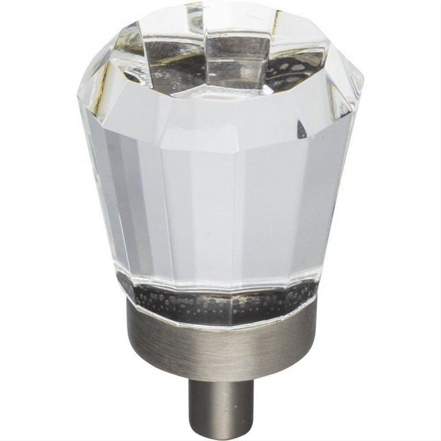 Jeffrey Alexander G150BNBDL G150 Harlow 1" Zinc Small Tapered Glass Cabinet Knob Brushed Pewter