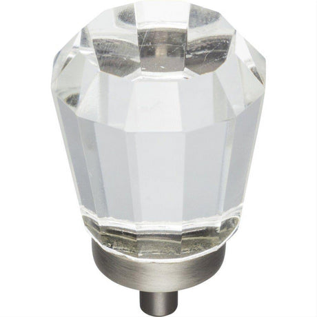 Jeffrey Alexander G150L-BNBDL Harlow 1-1/4" Zinc Large Tapered Glass Cabinet Knob Brushed Pewter