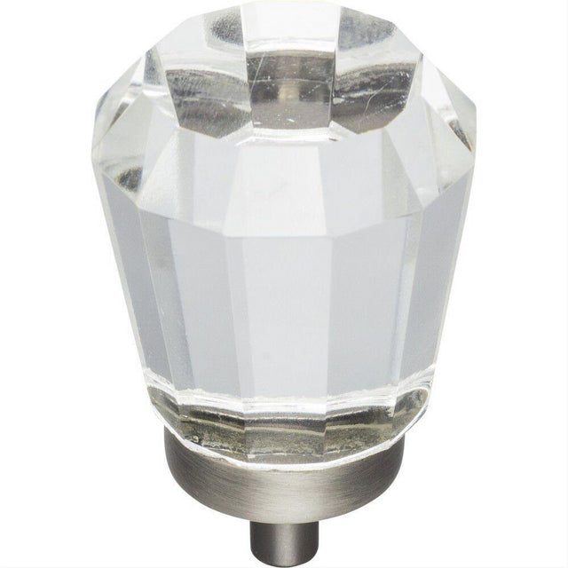 Jeffrey Alexander G150L-BNBDL Harlow 1-1/4" Zinc Large Tapered Glass Cabinet Knob Brushed Pewter