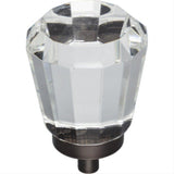 Jeffrey Alexander G150L-DBAC Harlow 1-1/4" Zinc Large Tapered Glass Cabinet Knob Brushed Oil Rubbed Bronze