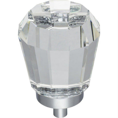 Jeffrey Alexander G150L-PC Harlow 1-1/4" Zinc Large Tapered Glass Cabinet Knob Polished Chrome