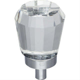 Jeffrey Alexander G150PC G150 Harlow 1" Zinc Small Tapered Glass Cabinet Knob Polished Chrome