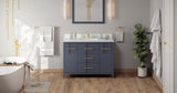 Jeffrey Alexander VKITKAT48BSWQR Katara 48" Blue Steel Single Sink Bathroom Vanity with White Quartz Top - 8 in. Widespread Faucet Top