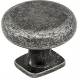 Jeffrey Alexander MO6303SIM-D MO6303 Belcastel 1 1-3/8" Zinc Cabinet Knob Distressed Antique Silver