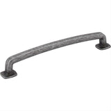 Jeffrey Alexander MO6373-160SIM-D-160 Belcastel 1 7-1/8" Zinc Cabinet Pull Distressed Antique Silver