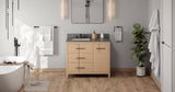 Jeffrey Alexander VKITKAT42NOGQR Katara 42" Natural Oak Single Sink Bathroom Vanity with Grey Quartz Top - 8 in. Widespread Faucet Top