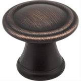 Jeffrey Alexander Z110-DBAC Chesapeake 1-3/16" Zinc Cabinet Knob Brushed Oil Rubbed Bronze