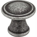 Jeffrey Alexander Z110-SIM Chesapeake 1-3/16" Zinc Cabinet Knob Distressed Antique Silver